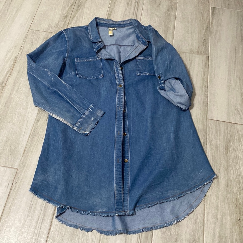 Denim Tunic Top